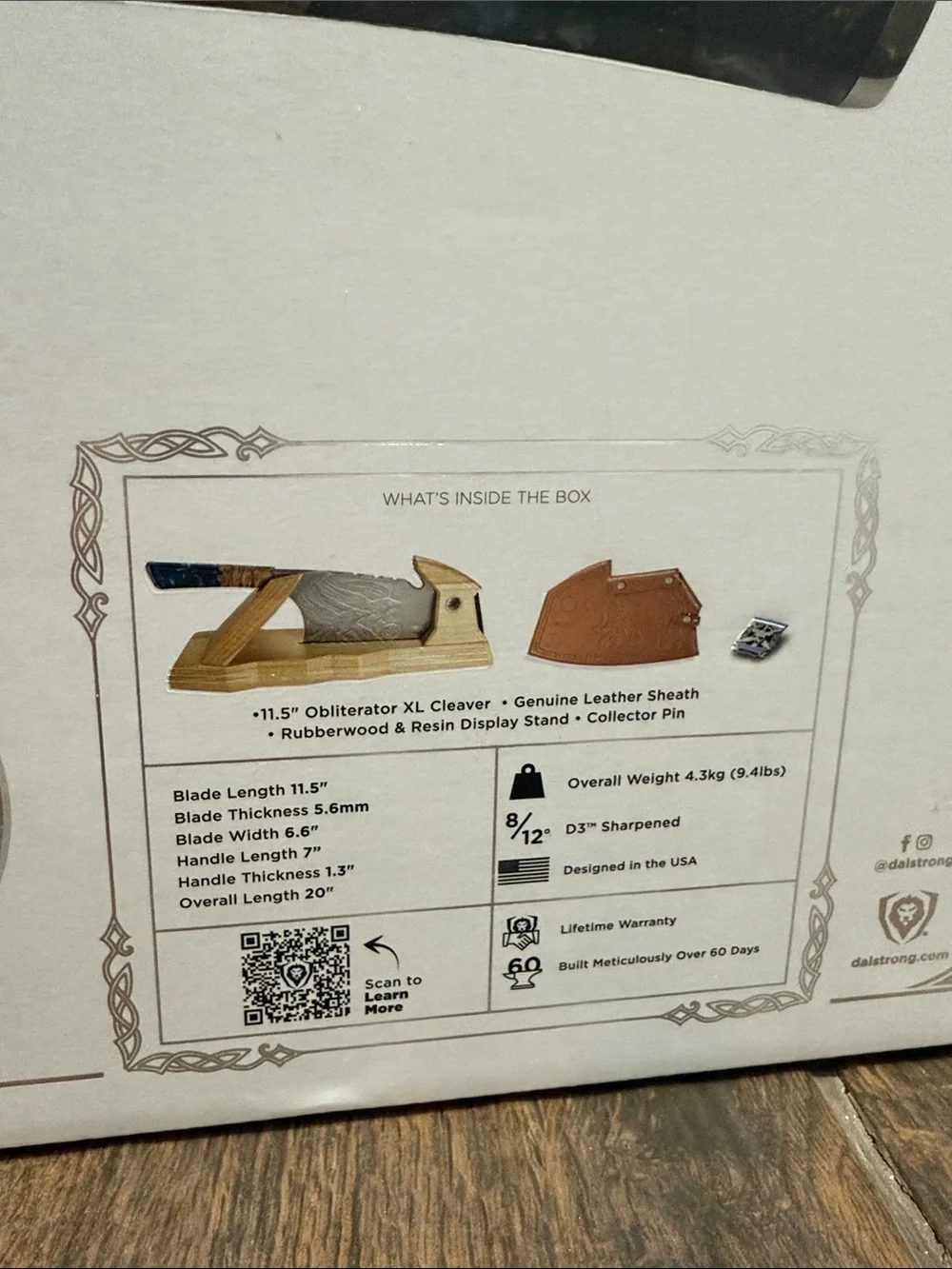 Dalstrong Valhalla series limited edition 11.5 obliterator  xL cleaver